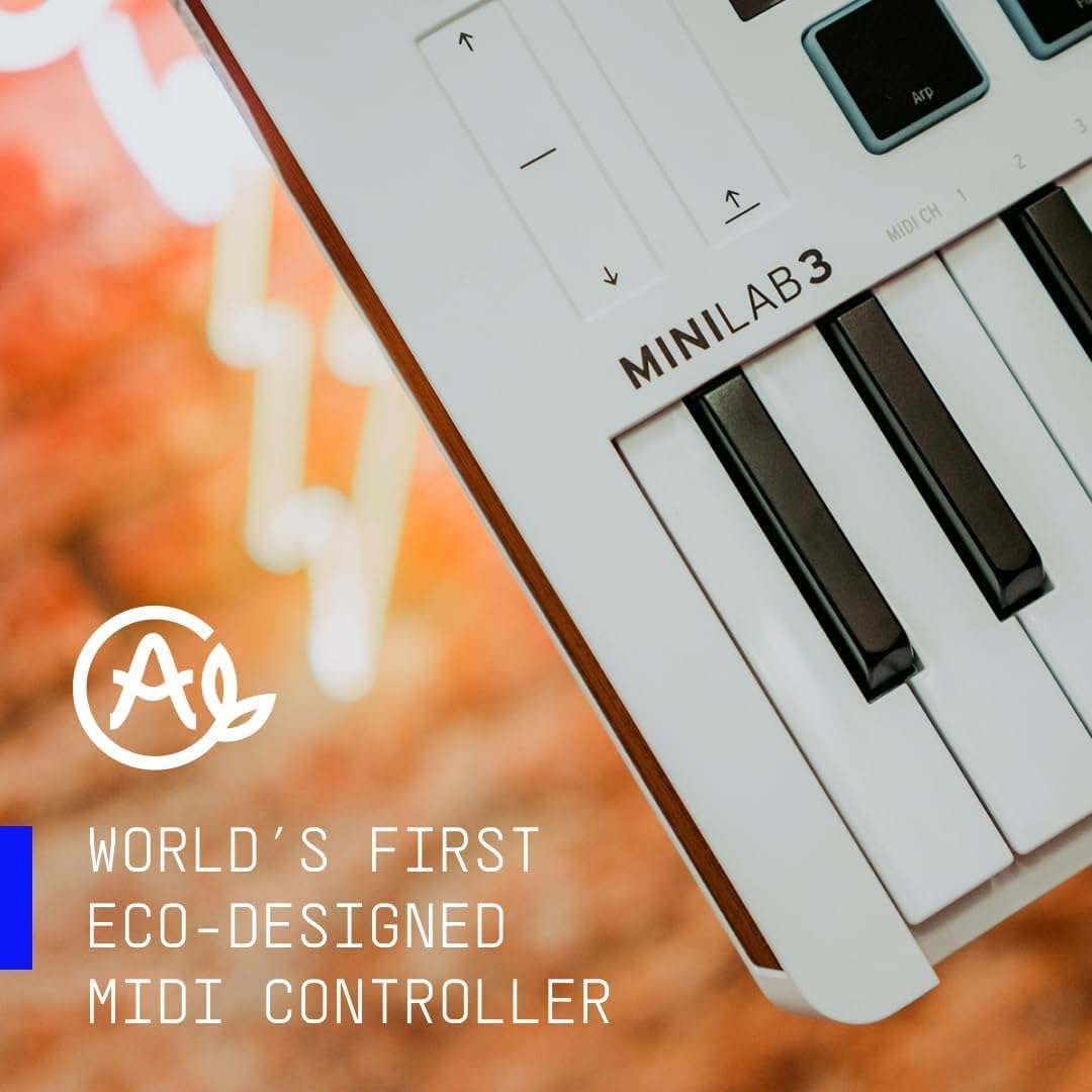 Arturia MiniLab Controlador de teclado MIDI USB de 3 a 25 teclas co...