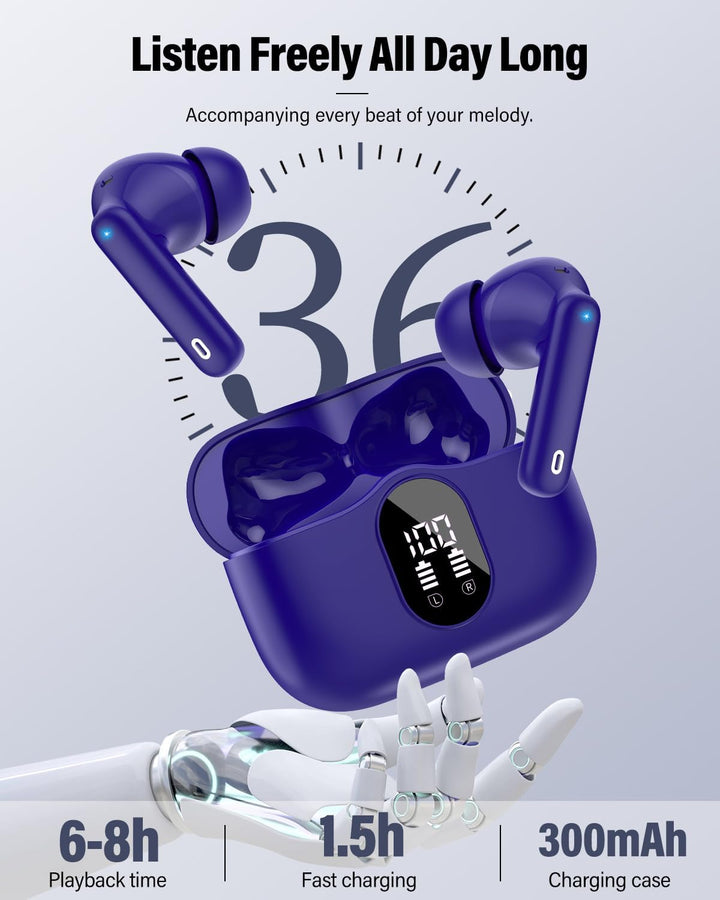 Auriculares inalámbricos Bluetooth con micrófono con cancelación de...