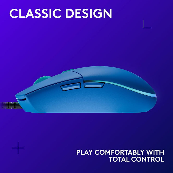 Logitech G203 - Mouse para juegos con cable, 8,000 DPI, efecto ópti...