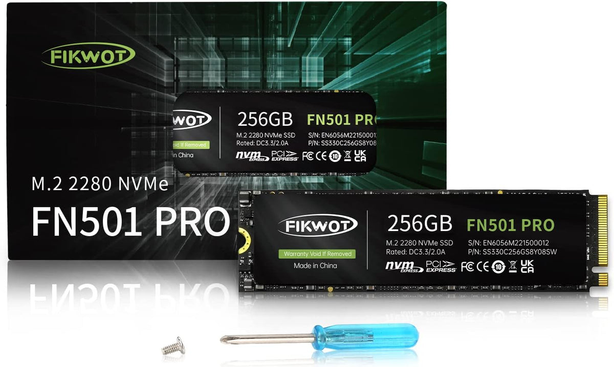 Fikwot FN501 Pro 256GB NVMe SSD - M.2 2280 PCIe Gen3 x4 Unidad de E...