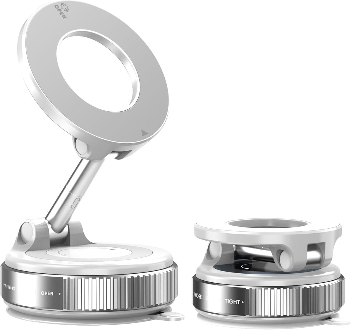 snanlen Soporte magnético para teléfono con aspiradora de nano gel de 360°, soporte de teléfono resistente con ventosa de 108 libras para tablero y parabrisas del automóvil, MagSafe de 3000 gf compatible con iPhone 17/16 Pro Max, color blanco