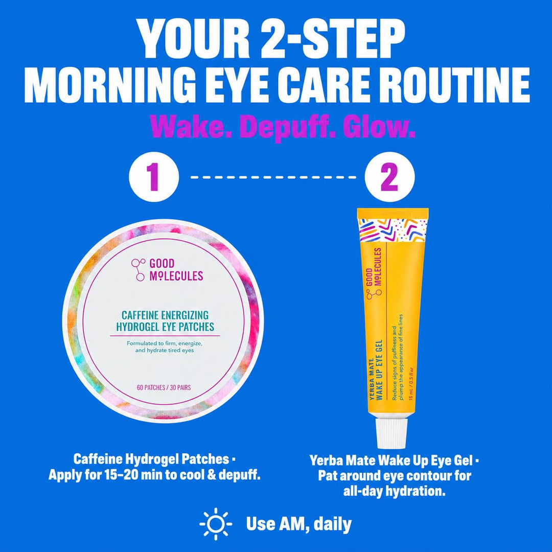 Good Molecules - Kit de ojos energizante - Gel de ojos Yerba Mate W...