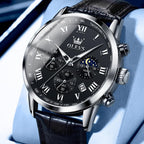 OLEVS Relojes para Hombres Lujo Cara Grande Relojes Resistente al Agua