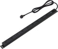 Amazon Basics Regleta protectora de sobretensiones, 9 tomacorrientes, resistente, metal, 600 julios, cable de extensión de 6 pies, montable, amplio espaciado, negro