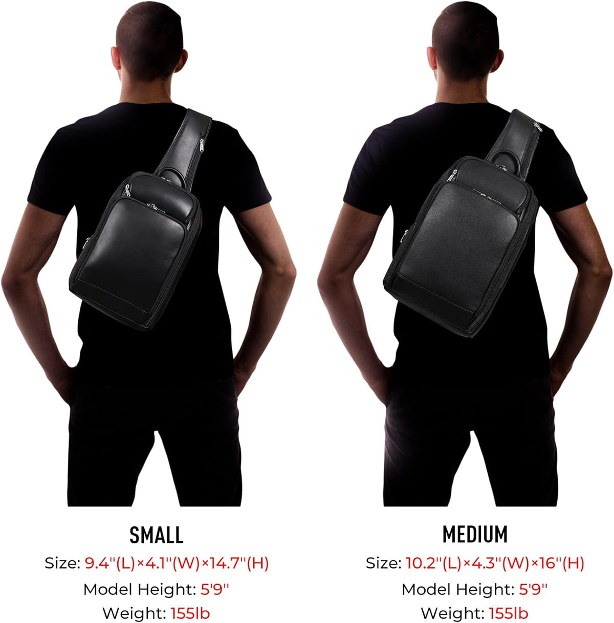Polare - Bolso bandolera estilo moderno para hombre, para viaje\/se...