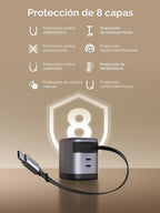 UGREEN Nexode 45W Bloque de cargador retráctil, adaptador de carga rápida 3