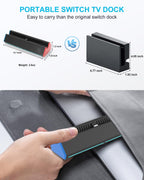 iPLYGAM Switch Dock para Nintendo Switch1/OLED, Estación de Dock Portátil para Switch con 4K HDMI/USB/Tipo de Puerto, Reemplazo para Dock de Nintendo Cargador (NO Cable Incluido)