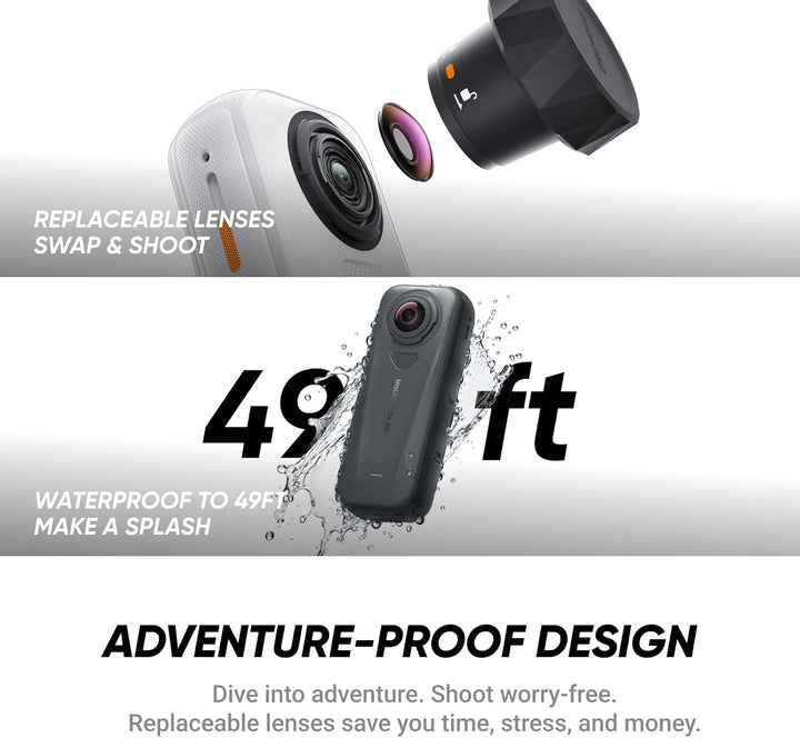 Insta360 X4 Air - Cámara 360 de 8K ligera de 165g, efecto de palo d...