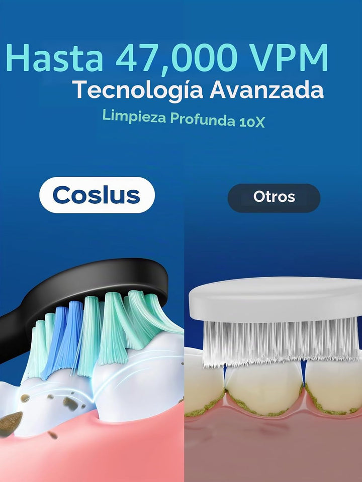 COSLUS Cepillo de dientes eléctrico C40 Sonic para adultos: 47000 V...