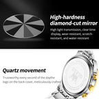 OLEVS Reloj para Hombres Clásico de Negocios en Acero Inoxidable Reloj para Hombre