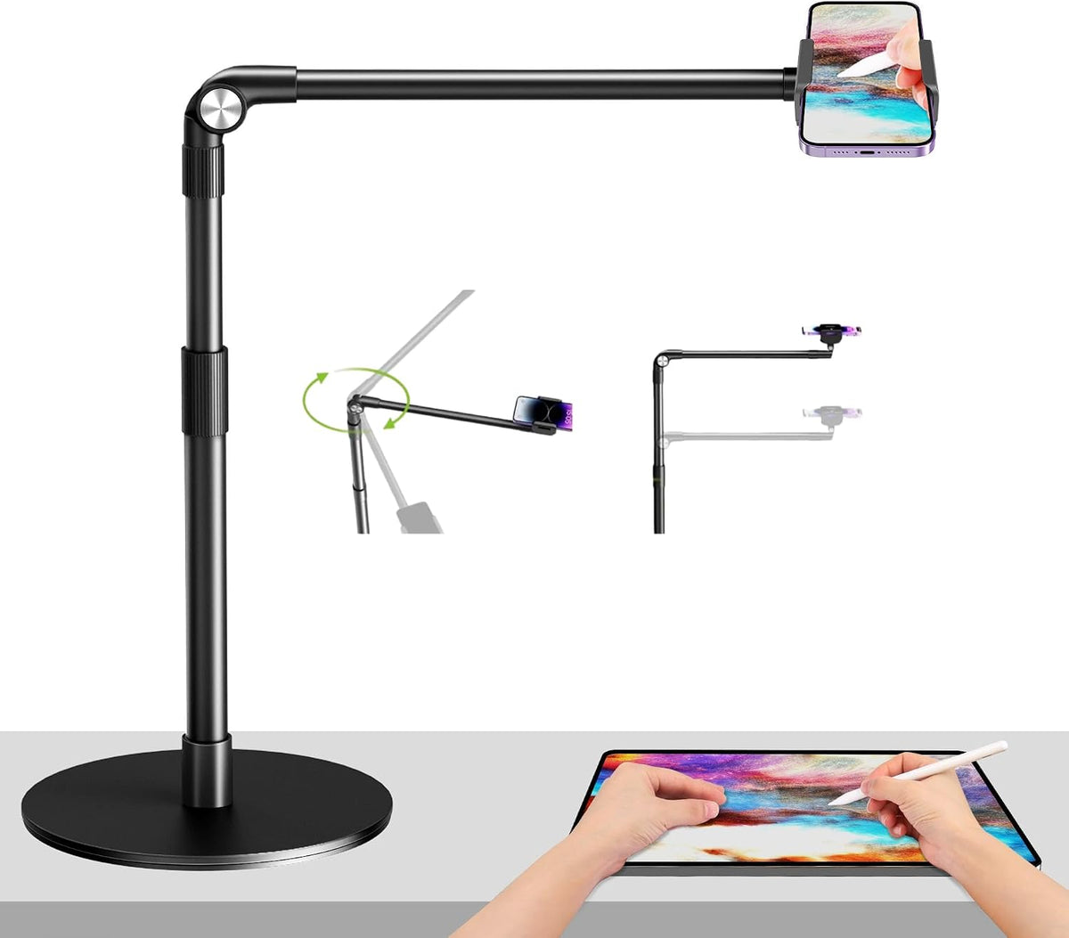 elitehood Soporte de teléfono superior, trípode superior para grabación de