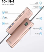 ORICO Estación de acoplamiento DisplayLink de 10 Gbps para MacBook M1/M2/M3
