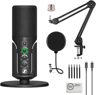 Micrófono condensador USB Sennheiser Profile con soporte de sobreme...