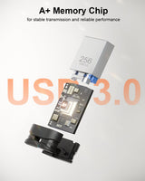 Unidad flash USB 3.0 de 256GB, Mini unidad flash a prueba de agua c...