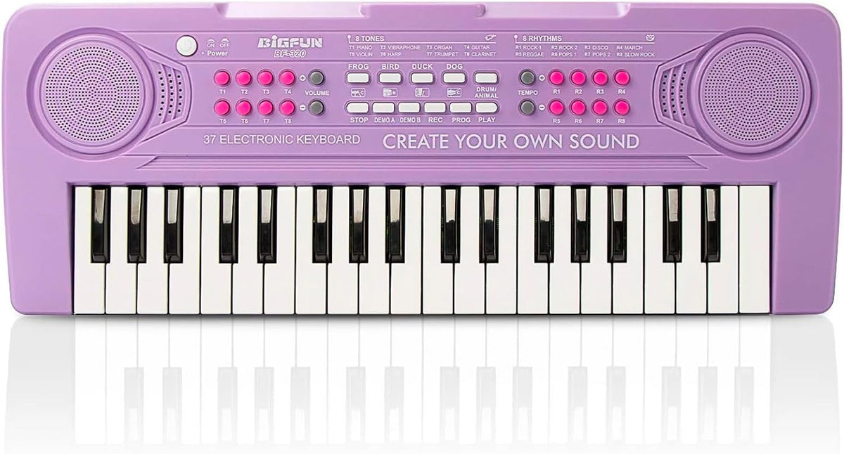 BIGFUN - Piano de teclado para niños, 37 teclas para niños pequeños