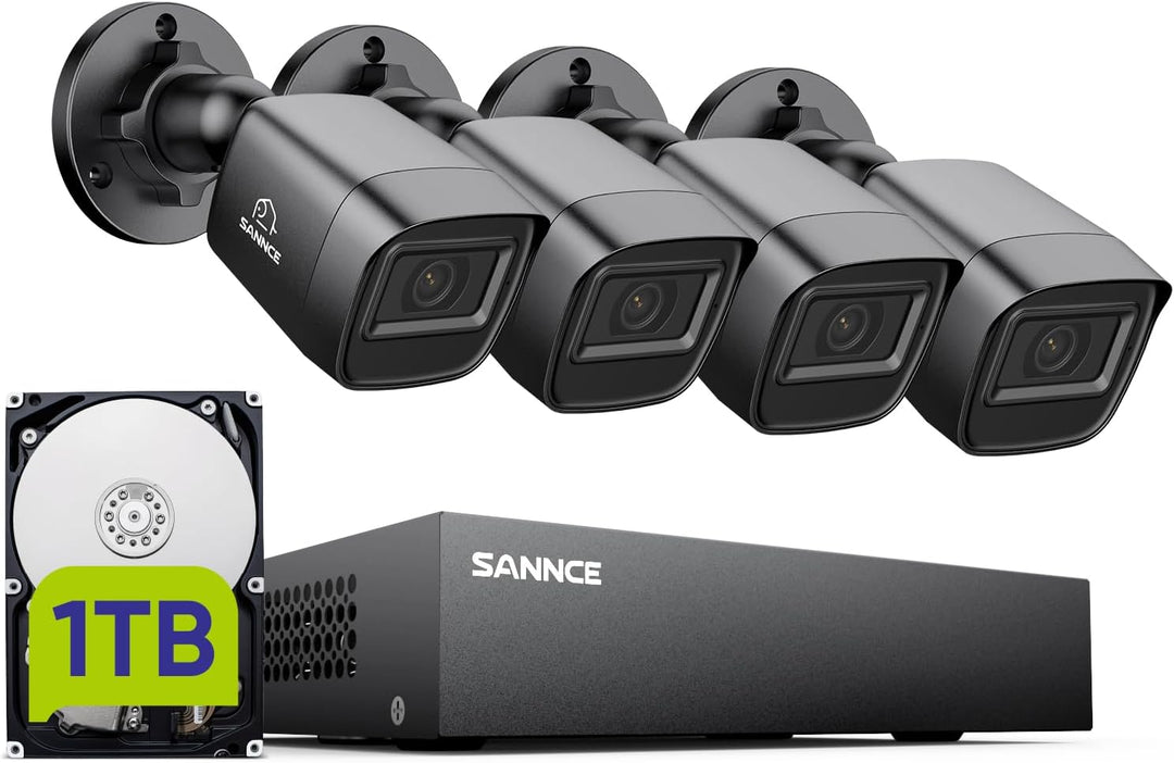 SANNCE Sistema de Cámaras de Seguridad DVR de 8CH 1080P y 4 Cámaras...