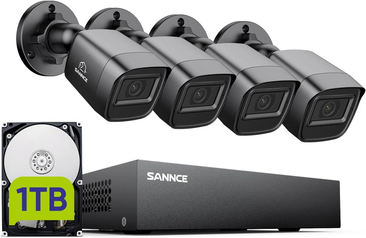 SANNCE Sistema de Cámaras de Seguridad DVR de 8CH 1080P y 4 Cámaras...