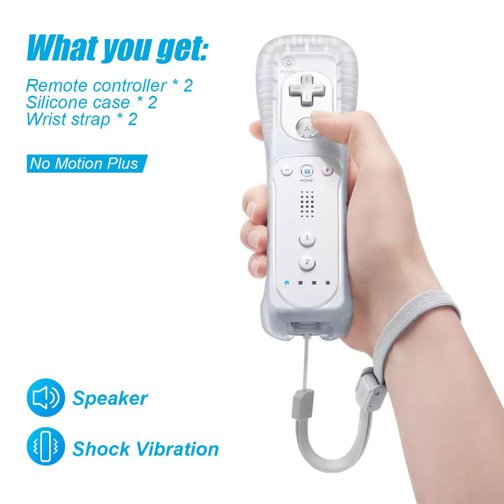 TIANHOO Remote Controller for Wii &amp; Wii U, with Silicone Case a...