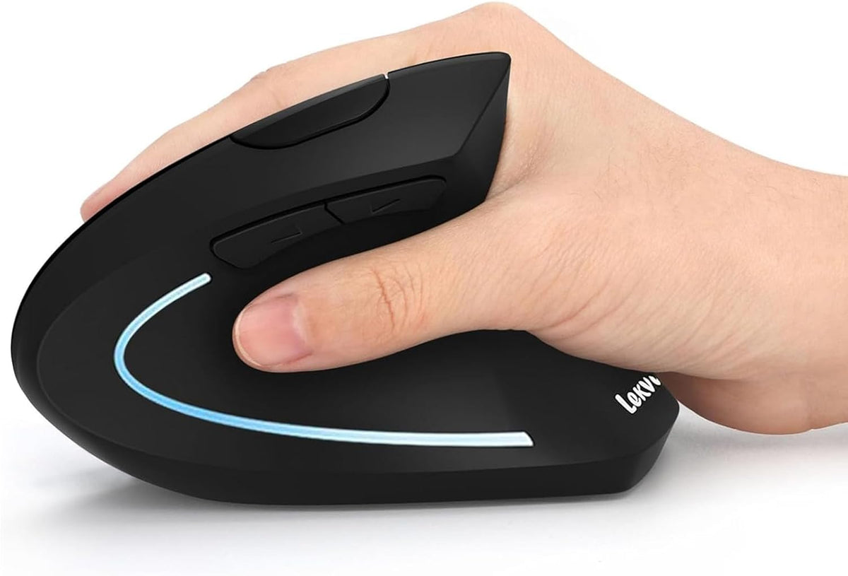 Ratón ergonómico, LEKVEY ratón vertical inalámbrico recargable - ra...
