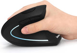 Ratón ergonómico, LEKVEY ratón vertical inalámbrico recargable - ra...