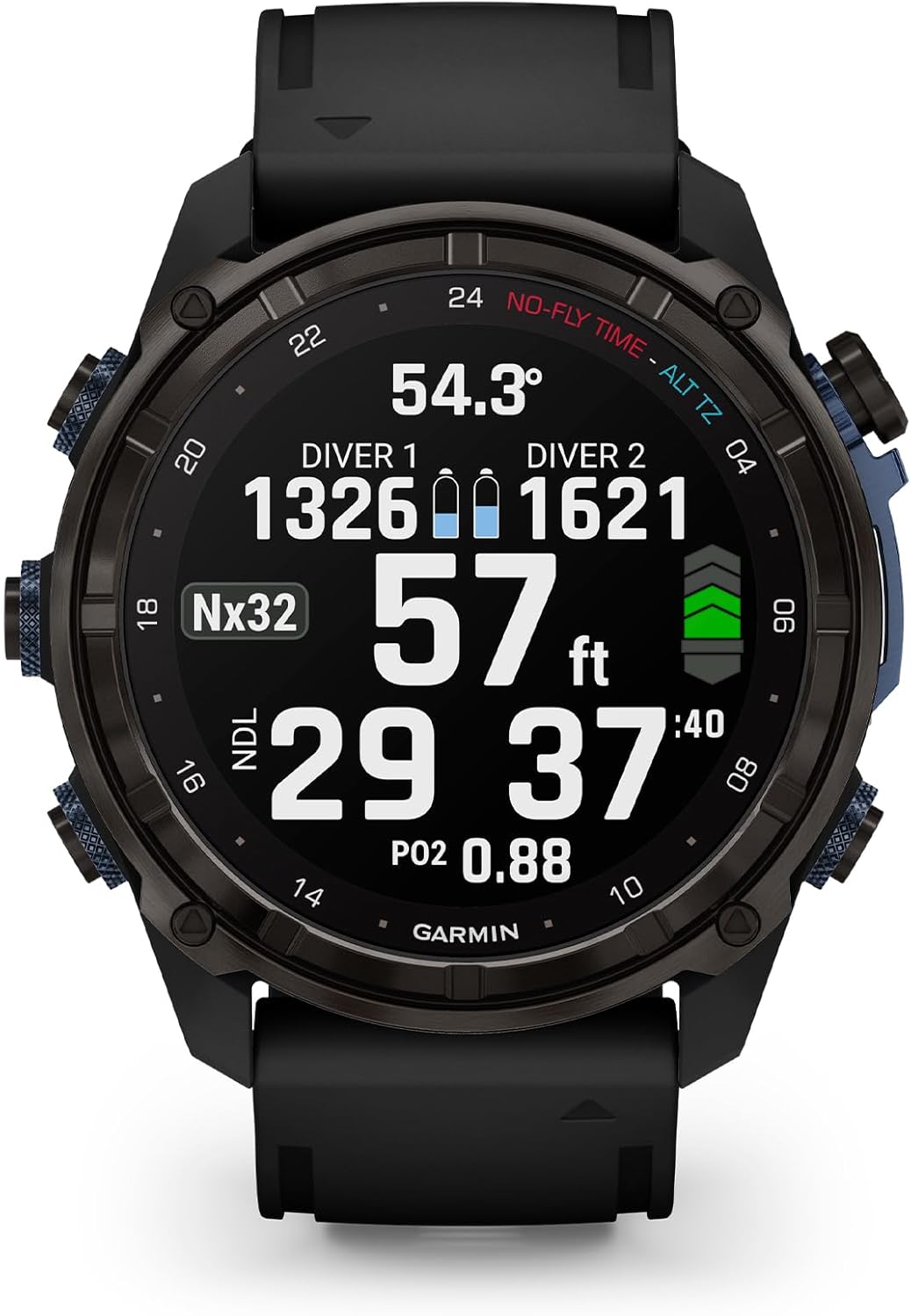 Garmin Descent™ Mk3i, Ordenador de buceo estilo reloj, 2.008 en, negro