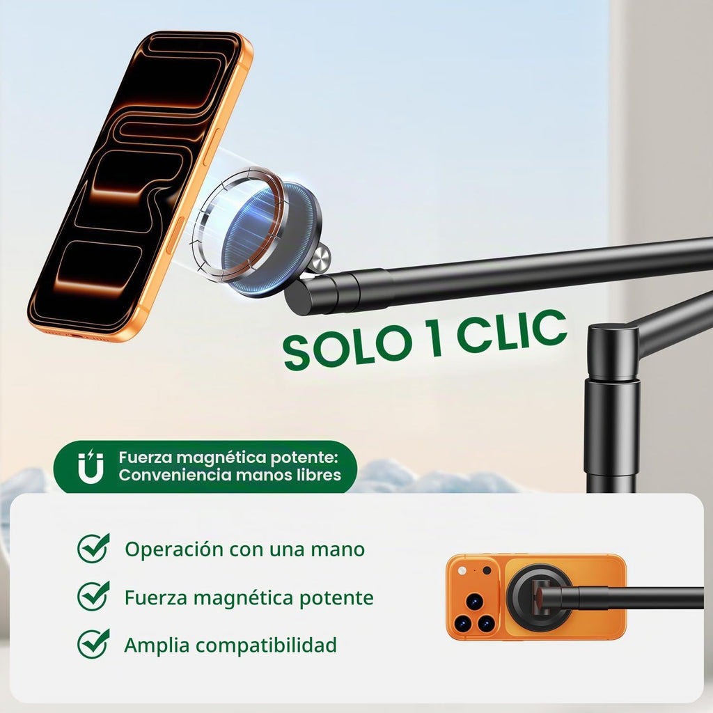 elitehood Soporte magnético para teléfono de piso para cama, soporte de