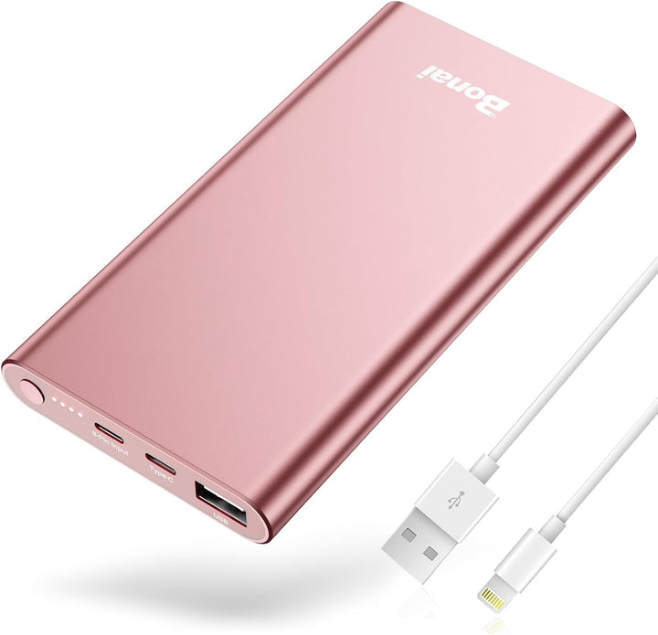 BONAI Cargador portátil de 12,000 mAh, 5 V\/3 A, carga rápida, puer...