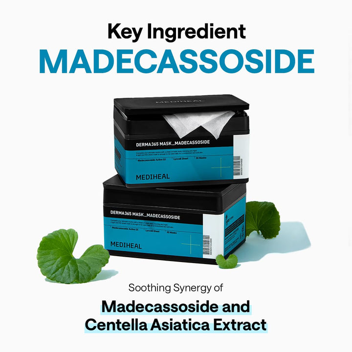 Mediheal Derma 365 Madecassoside Mask (30 máscaras) - Mascarilla di...