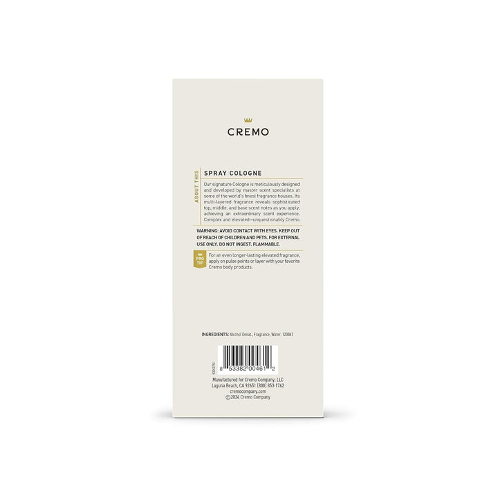 Cremo Cologne For Men - Spray de colonia para hombre de cedro azul...