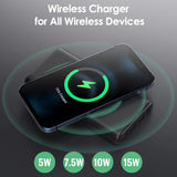 Cargador portátil inalámbrico, 33800 mAh, 15 W, carga inalámbrica r...