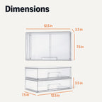 Amazon Basics Cajones organizadores de maquillaje apilables de plás...