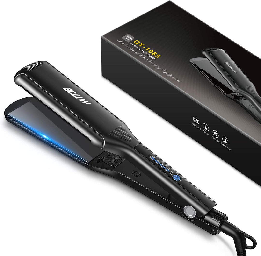Bcway Plancha de pelo profesional, plancha plana de titanio flotant...