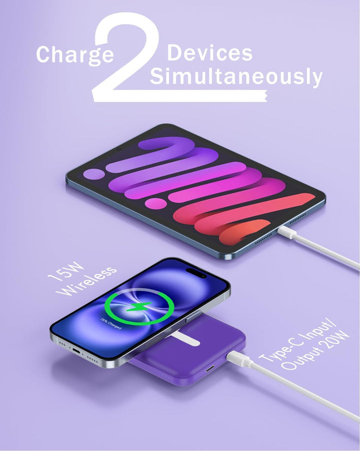 podoru Paquete de batería Magsafe, banco de energía magnético de 50...