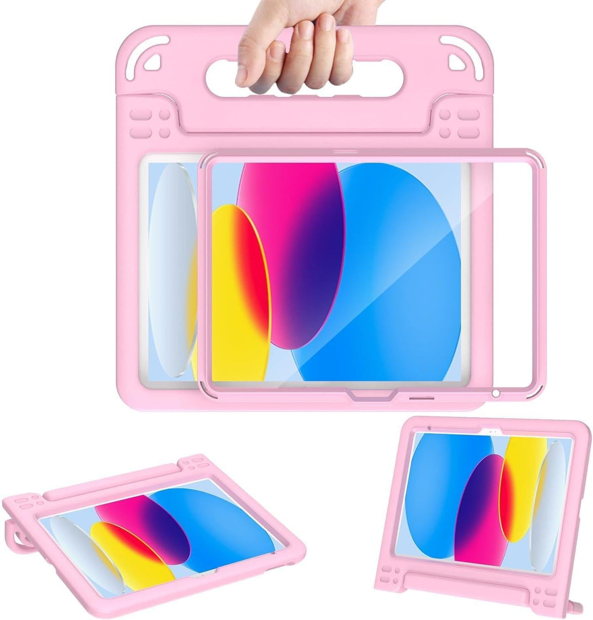 Funda infantil para iPad (A16) de 11ª generación de 11 pulgadas 2025, iPad de 10.9 pulgadas 2022 con protector de pantalla integrado, duradero, a prueba de golpes, ligera, con mango para i Pad