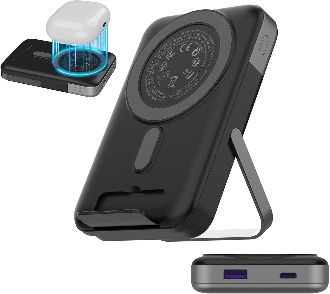 NOBIS Banco magnético de la energía 22.5W 10000mAh cargador portáti...