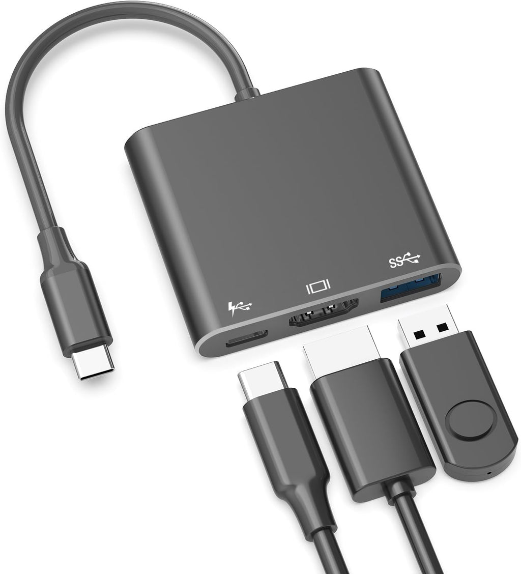 Adaptador USB-C a HDTV con salida HDTV 4K@60Hz, convertidor multi-AV para MacBook/Mac Pro Air iPad Pro y más dispositivos con puerto Type-C