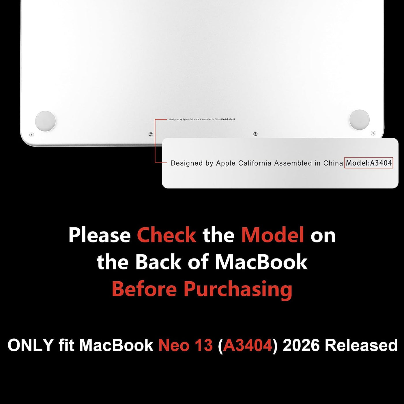 MEEgoodo Funda para MacBook Neo de 13 pulgadas versión 2026 (compat...