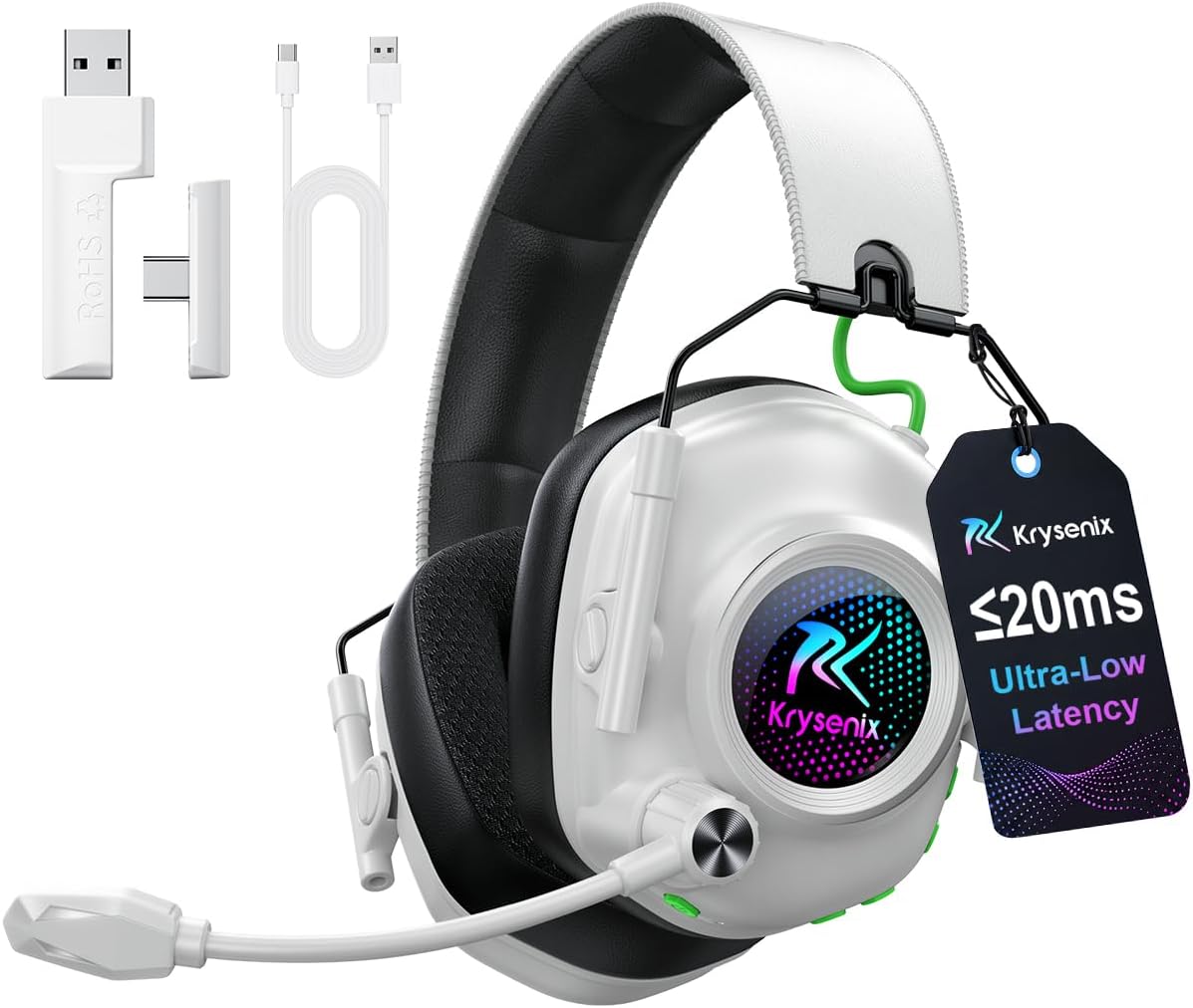 Auriculares inalámbricos para juegos con micrófono para PS5, PS4 y PC