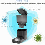 Alimentador automático para gatos, dispensador de alimentos