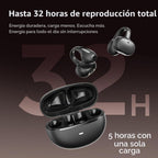 Auriculares con clip, auriculares inalámbricos Bluetooth 6.0 de oreja abierta con control táctil, diseño ligero de clip para la oreja, auriculares deportivos aptos para gafas para correr