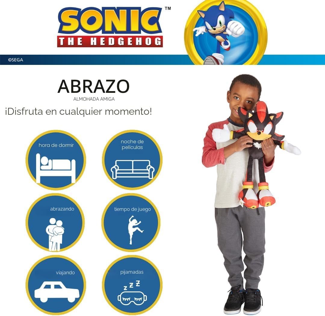 Sonic Shadow The Hedgehog Anime Ropa de Cama para Niños Almohada de...