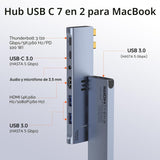 Adaptador USB C Hub HDMI para MacBook Pro\/Air M1 M2 M3 2024 2023 1...