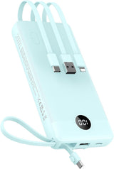 Cargador portátil VEEKTOMX de 20000 mAh con cables USB-C y iPhone i...
