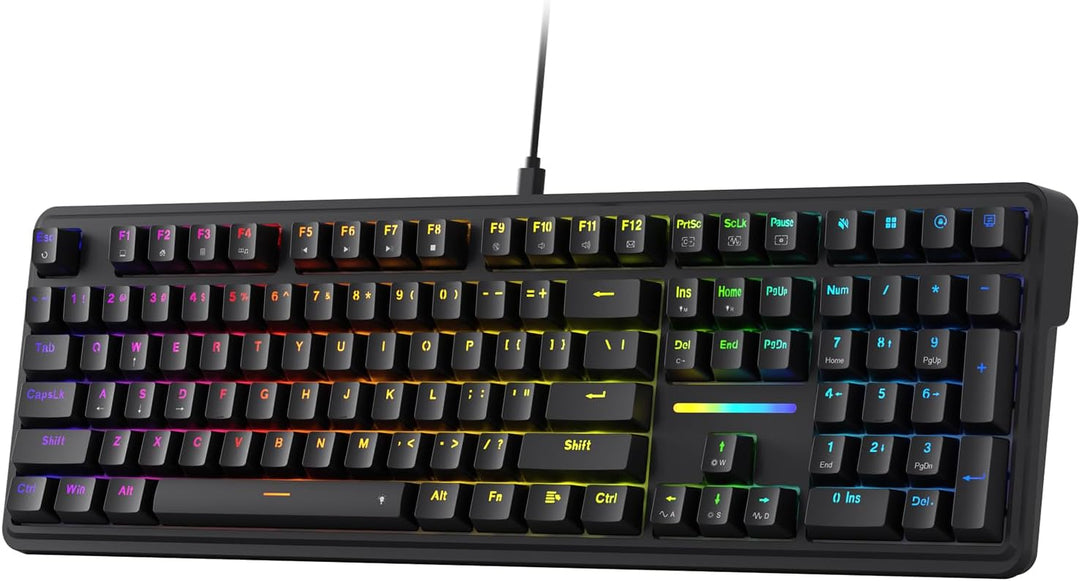 Redragon K745 Teclado Gaming RGB con Cable y Junta, Teclado Mecánic...