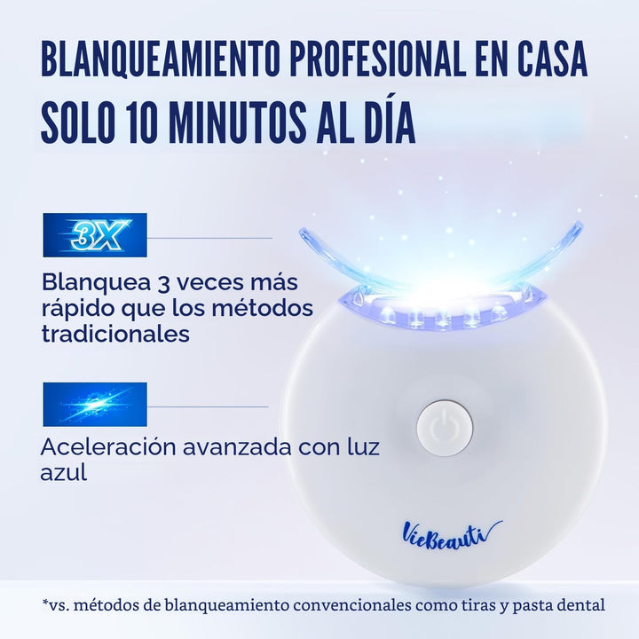 VieBeauti Kit de blanqueamiento dental con luz LED para dientes sen...