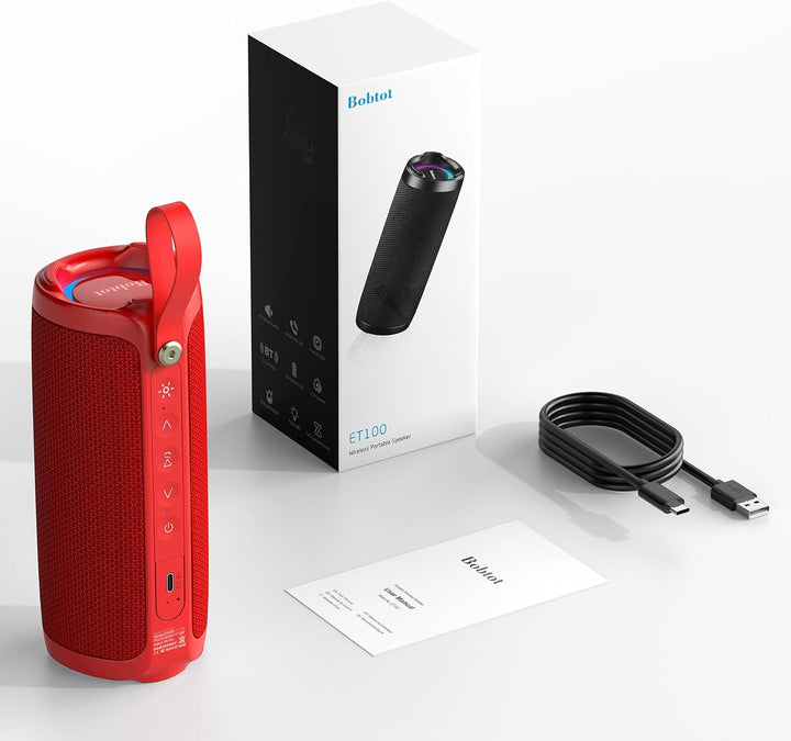 Bobtot Altavoz Bluetooth portátil, altavoz impermeable IPX6 con gra...