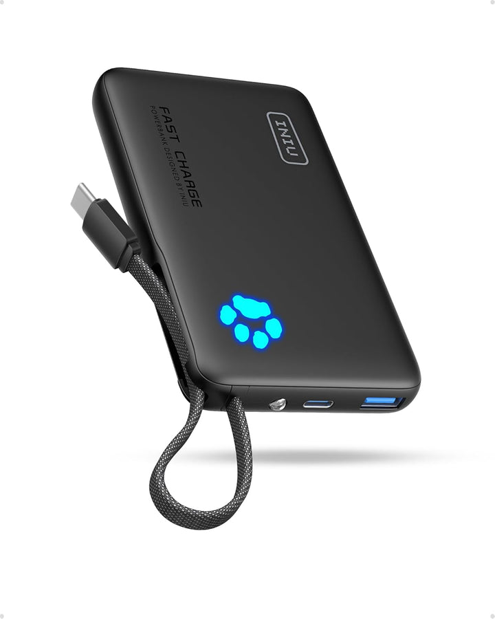 INIU 45W Power Bank, Cargador Portátil de Carga Rápida con Cable US...