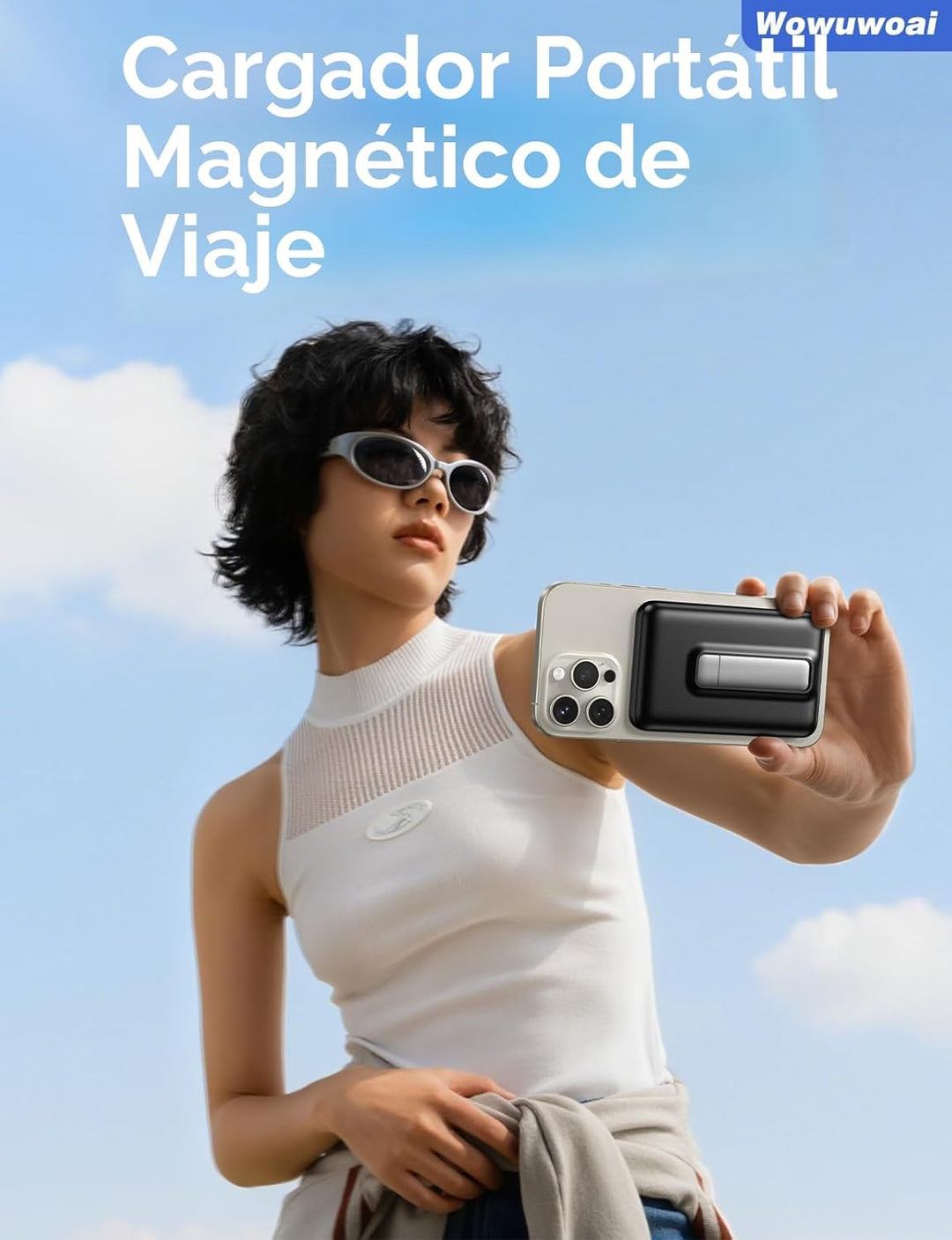 Cargador portátil Magsafe, banco de energía magnético inalámbrico d...