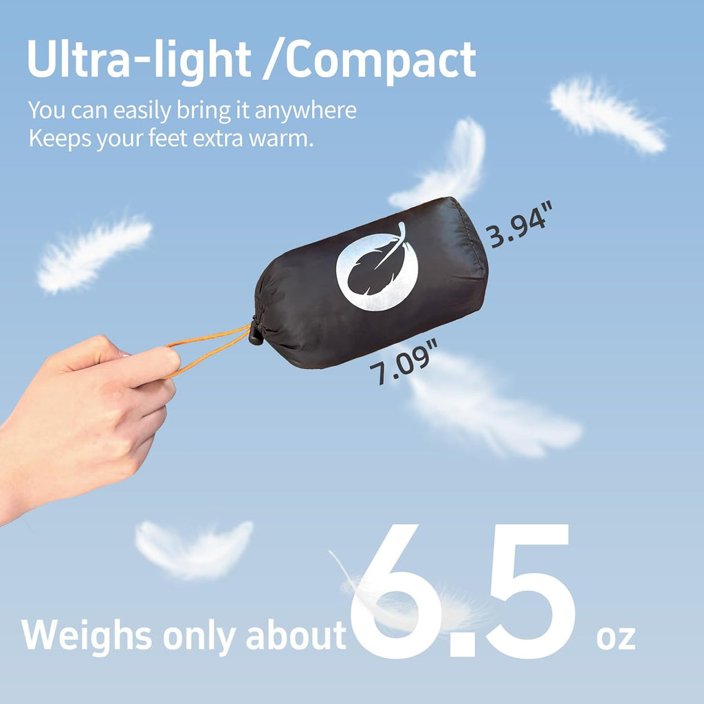 Saco de dormir para adultos para clima frío de 0 °F, bolsa de mochilero ligera con botines de plumón para hombres y mujeres para mantener el calor
