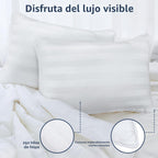 Juego de 2 almohadas de cama suaves para dormir mullidas tamaño